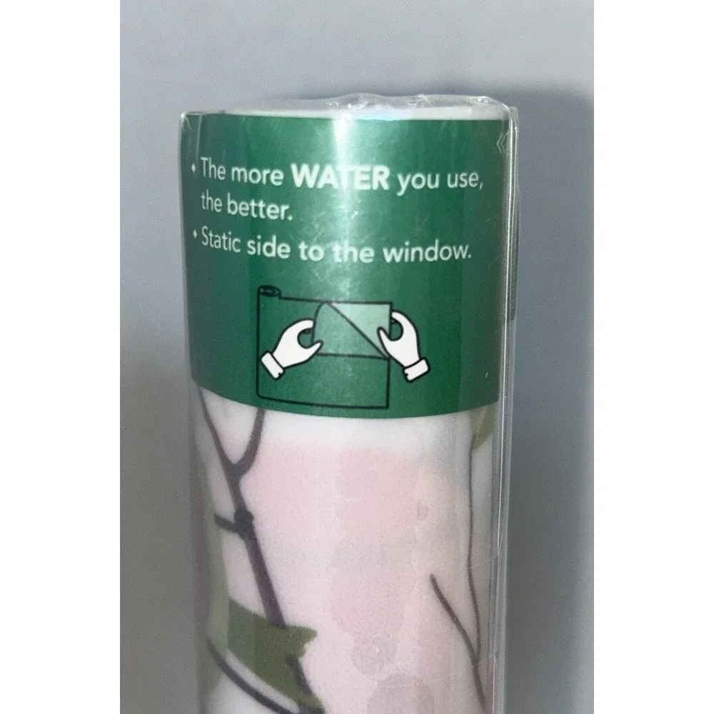 Coavas Window Privacy Film Decorative Bird Stained Glass Window Film‎ Bathroom